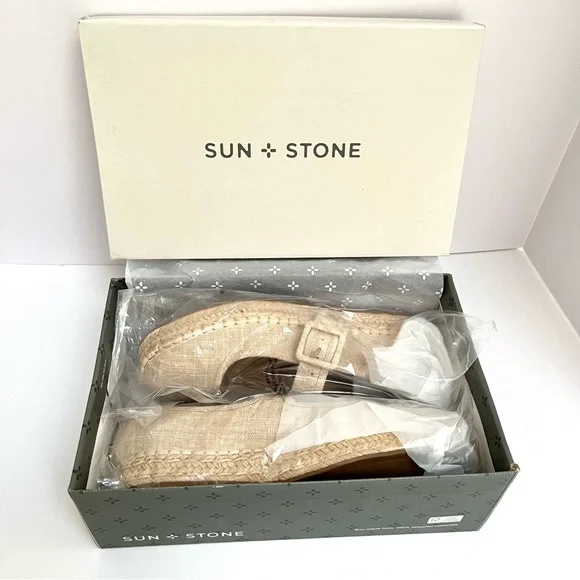 Womens Sun & Stone Poppyy Buckle Espadrille Mary Jane’s Size 9 - Picture 2 of 10